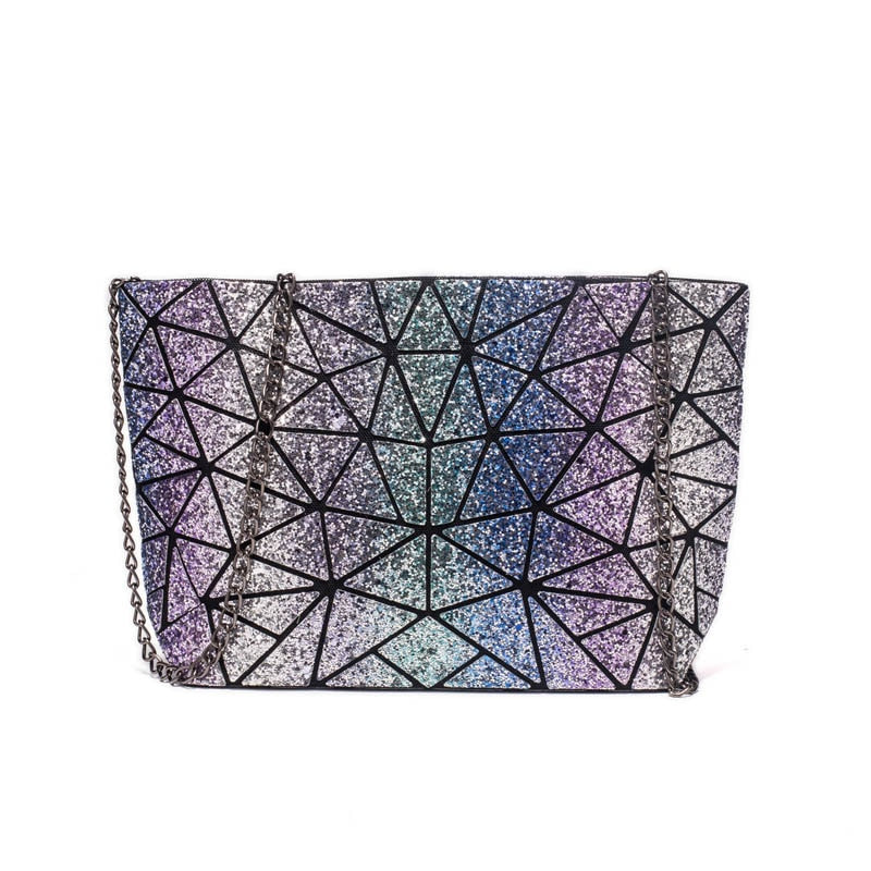 Holographic Leather Shoulder Bag The Store Bags Clear Sparkle