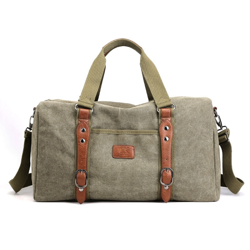 Canvas Gym Duffle Bag ANMA The Store Bags Army Green