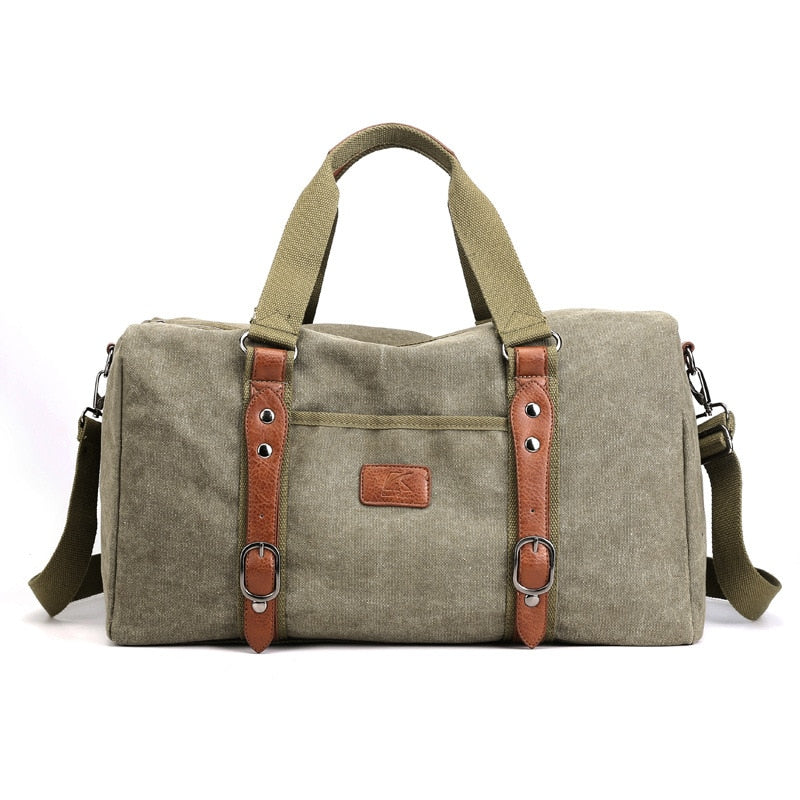 Canvas Gym Duffle Bag ANMA The Store Bags Army Green 