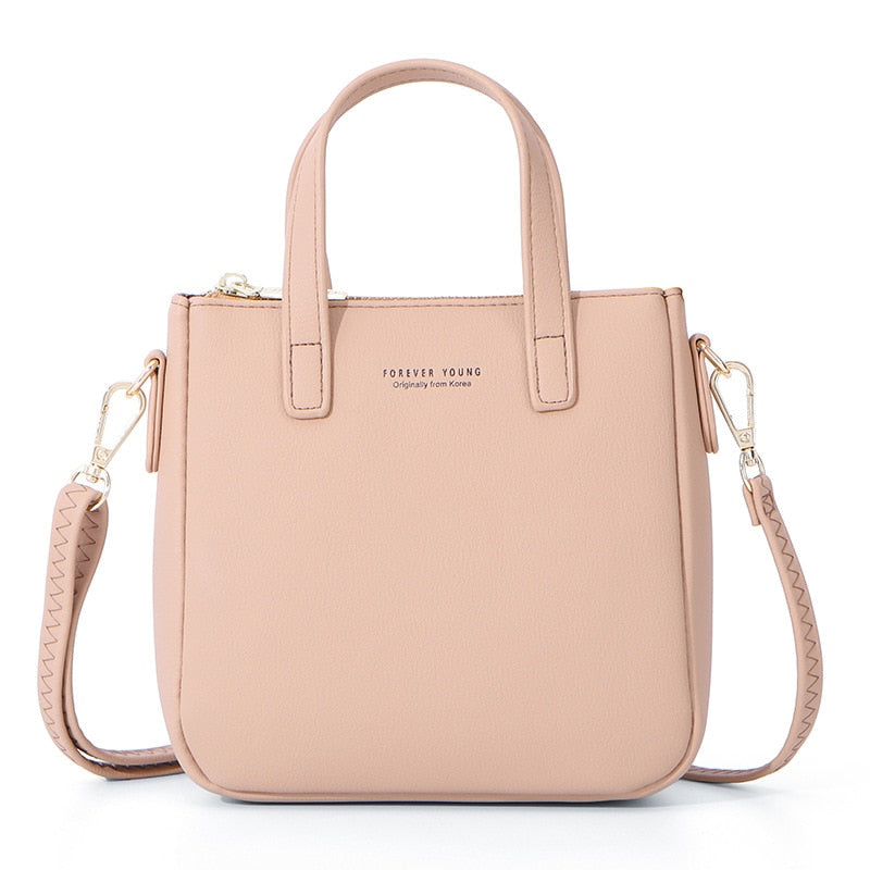 Square Leather Crossbody Bag ERIN The Store Bags Pink