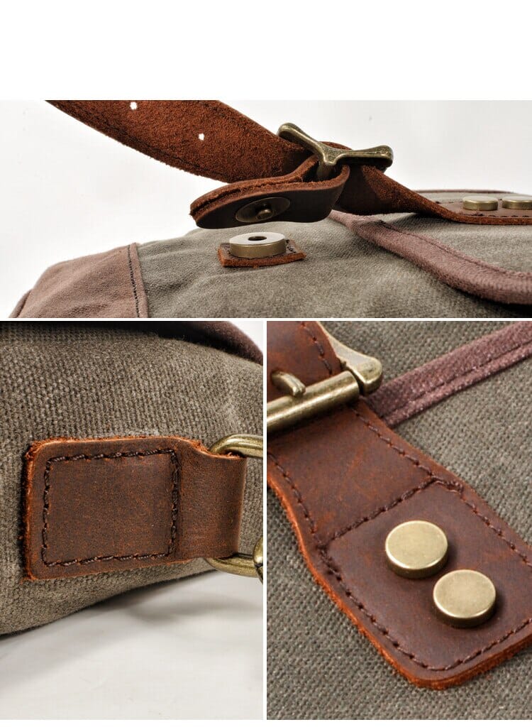 Small Waxed Canvas Messenger Bag ERIN The Store Bags