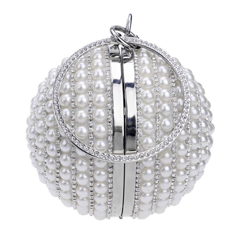 Silver Round Clutch ERIN The Store Bags