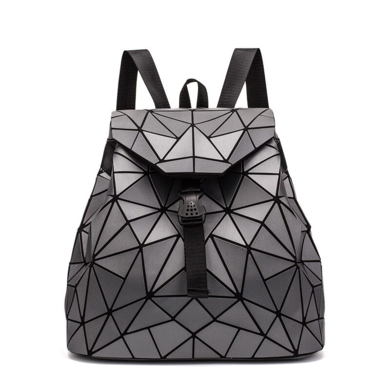Geometric Design Backpack The Store Bags Grey 