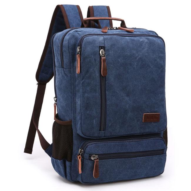 Men's Canvas 14 inch Laptop Backpack The Store Bags Blue
