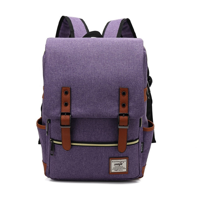 Double Buckle Flap Backpack ERIN The Store Bags purple