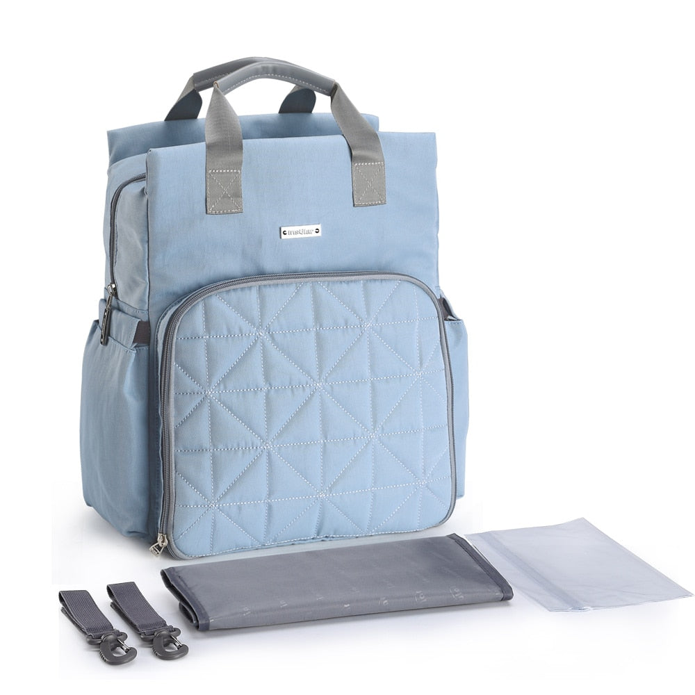 Blue Quilted Diaper Backpack The Store Bags Azure