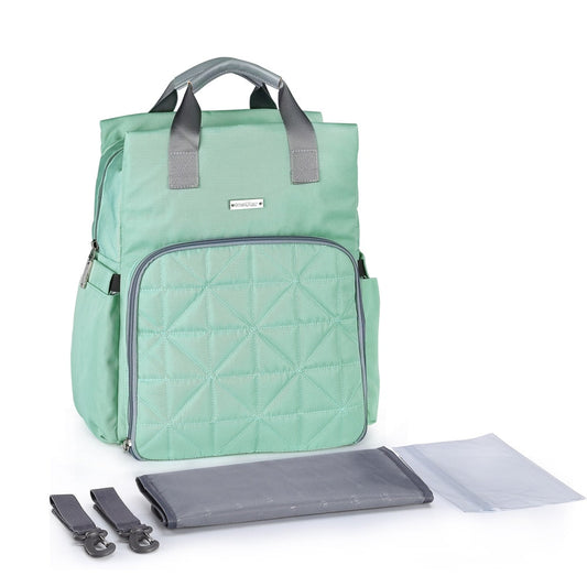 Blue Quilted Diaper Backpack The Store Bags Mint