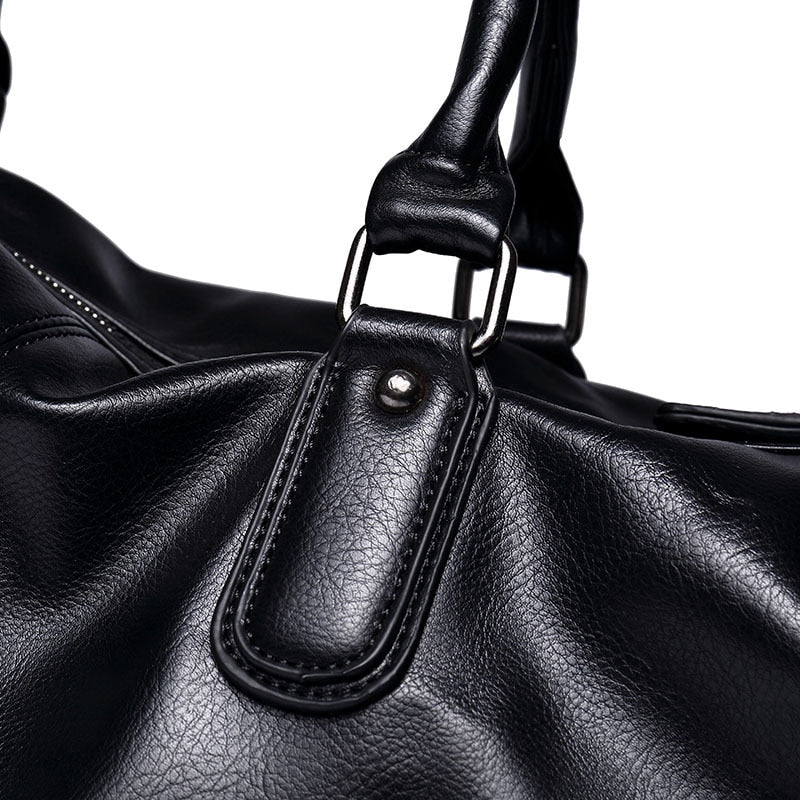 Mens Black Leather Gym Bag The Store Bags