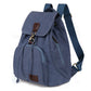 Canvas Drawstring Backpack With Flap ERIN The Store Bags Blue 