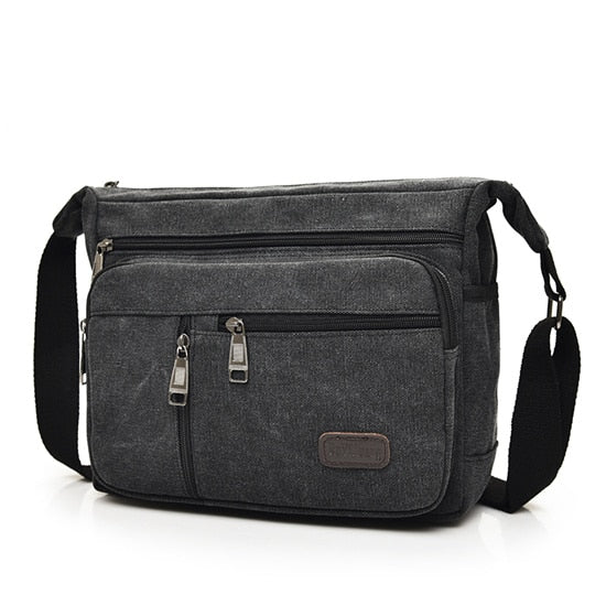 Small Canvas Shoulder Bag ERIN The Store Bags Black