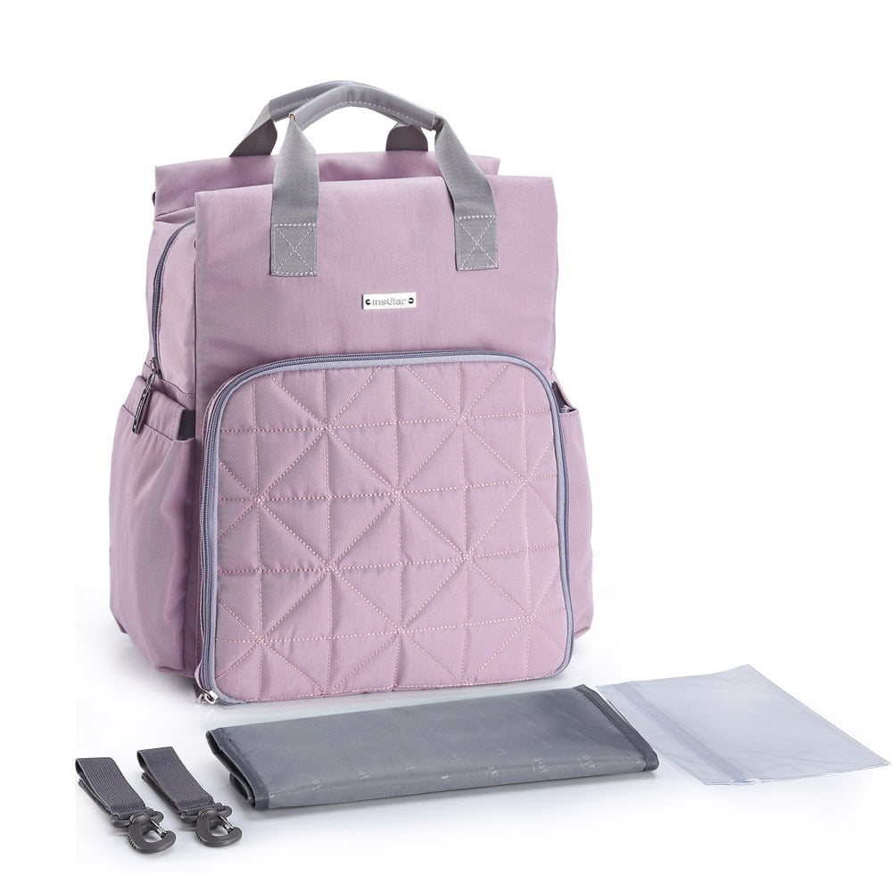Blue Quilted Diaper Backpack The Store Bags Lavender
