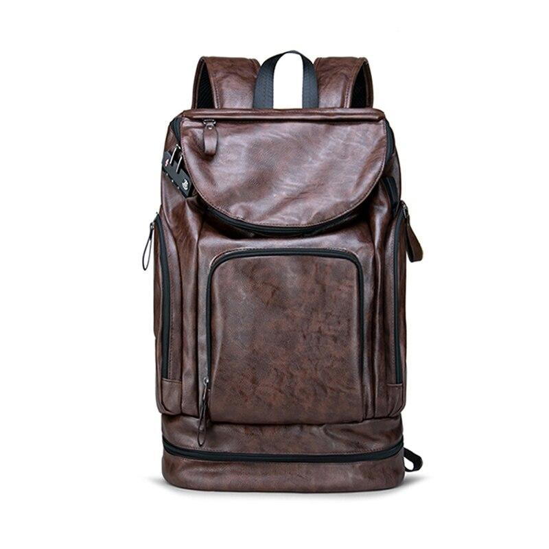 Leather Travel Backpack With Shoe Compartment The Store Bags Brown