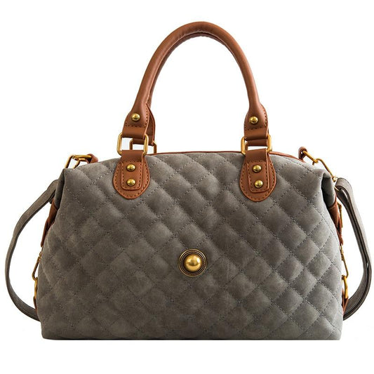 Plaid Leather Purse ERIN The Store Bags Gray