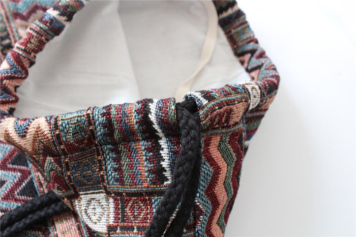 Boho Drawstring Backpack The Store Bags