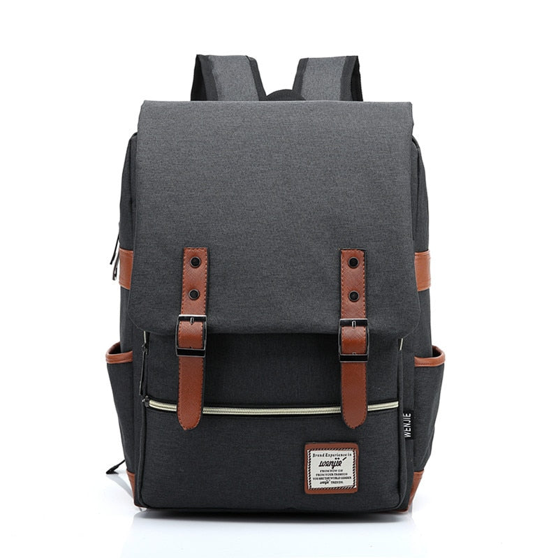 Double Buckle Flap Backpack ERIN The Store Bags Dark Grey