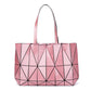 Geometric Shape Tote Bag The Store Bags Pink 