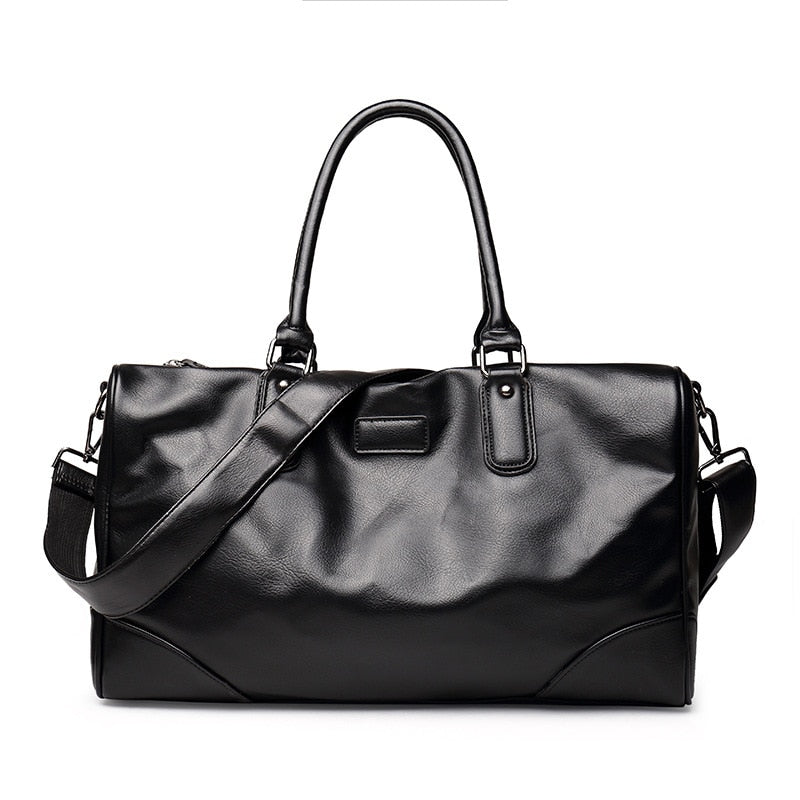 Mens Black Leather Gym Bag The Store Bags