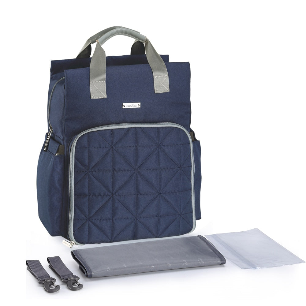 Blue Quilted Diaper Backpack The Store Bags Navy