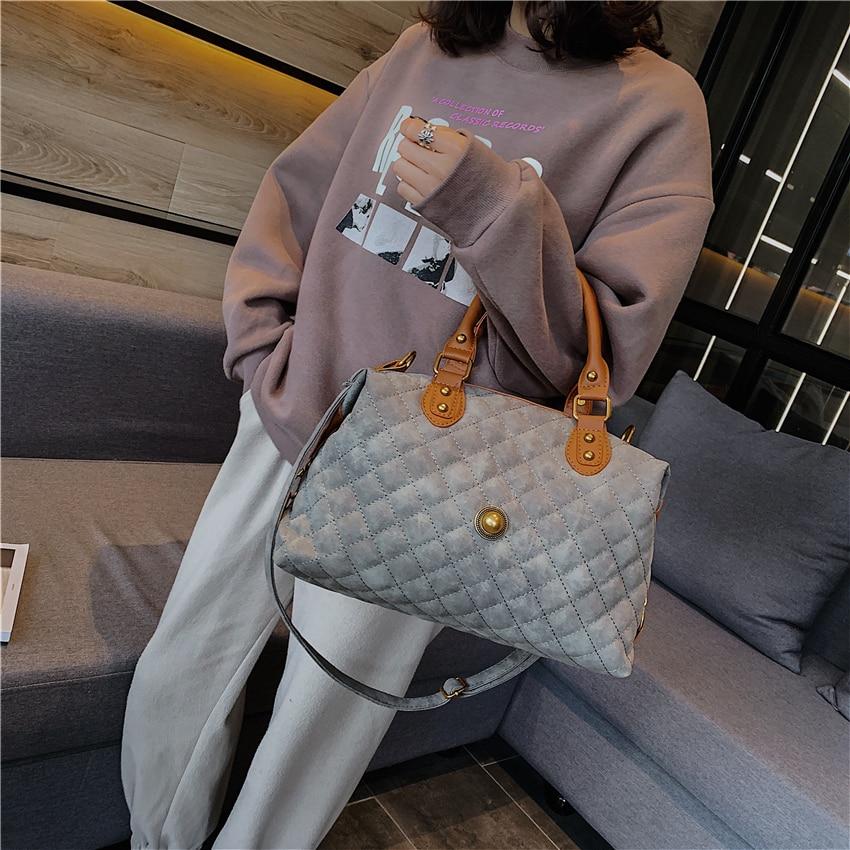 Plaid Leather Tote The Store Bags