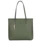 Faux Leather Tote Bag With Zipper The Store Bags Army Green 
