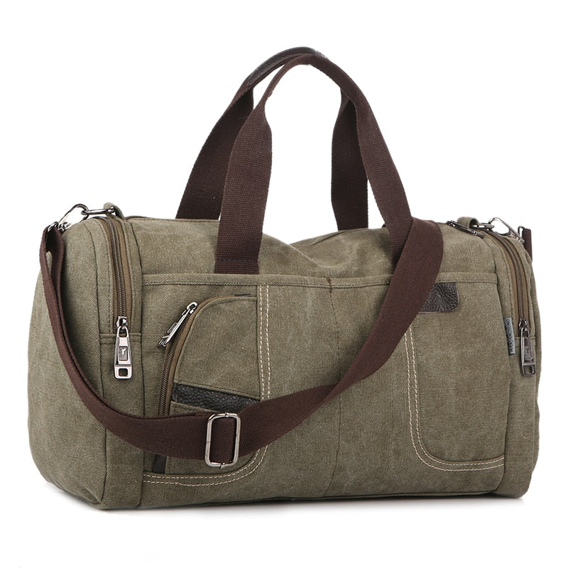 Canvas Weekender Duffle Bag The Store Bags Army green