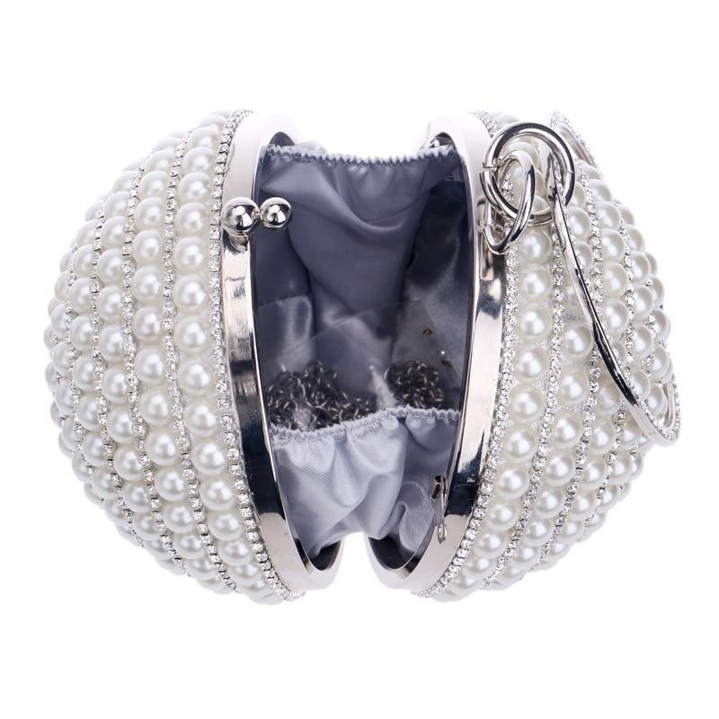 Silver Round Clutch ERIN The Store Bags