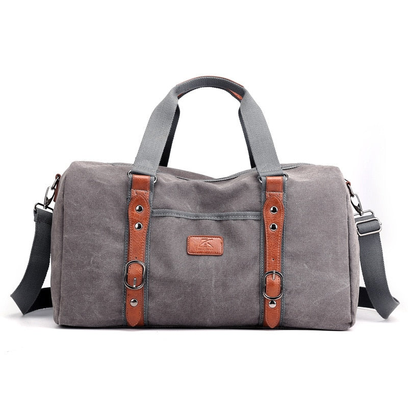 Canvas Gym Duffle Bag ANMA The Store Bags Gray