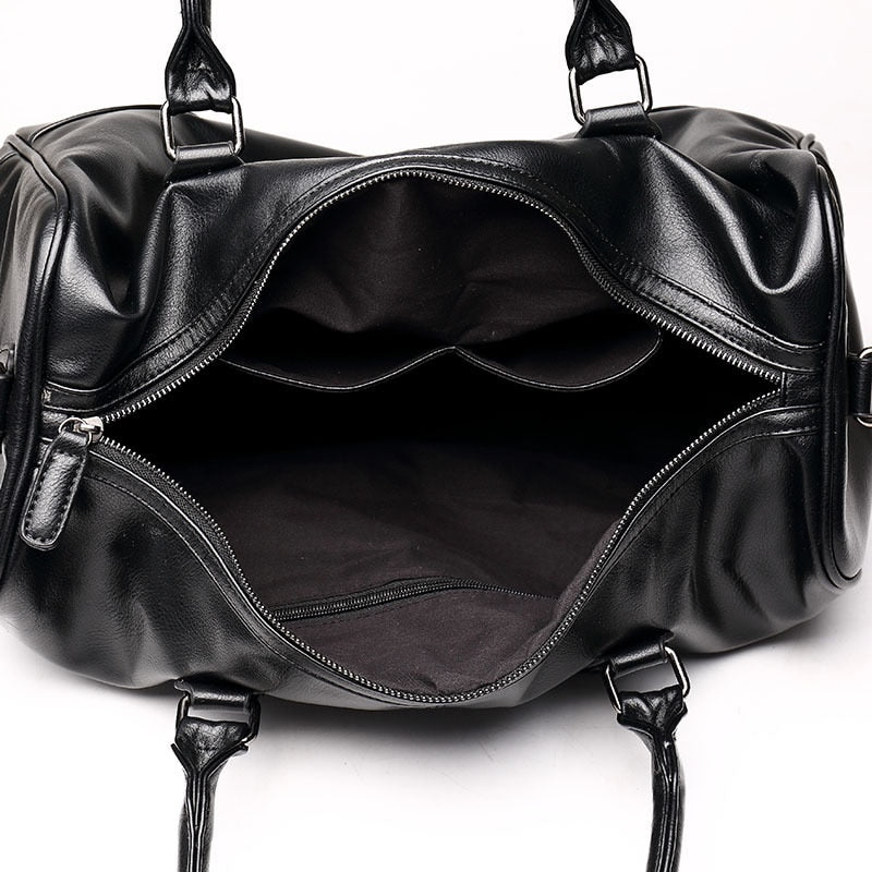 Mens Black Leather Gym Bag The Store Bags