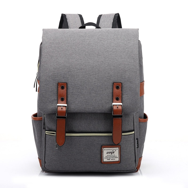 Double Buckle Flap Backpack ERIN The Store Bags Light Grey