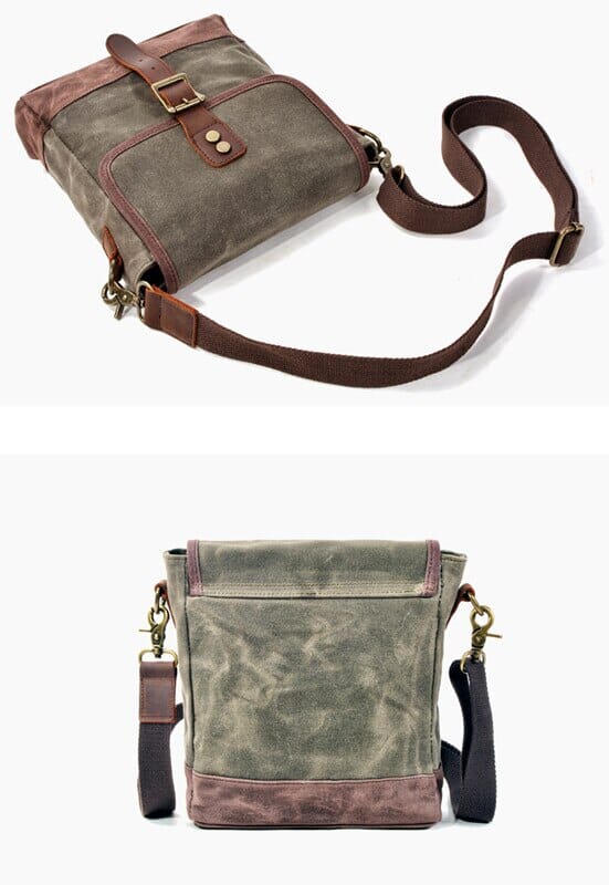 Small Waxed Canvas Messenger Bag ERIN The Store Bags