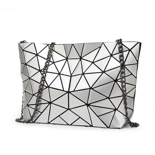 Holographic Leather Shoulder Bag The Store Bags Silver