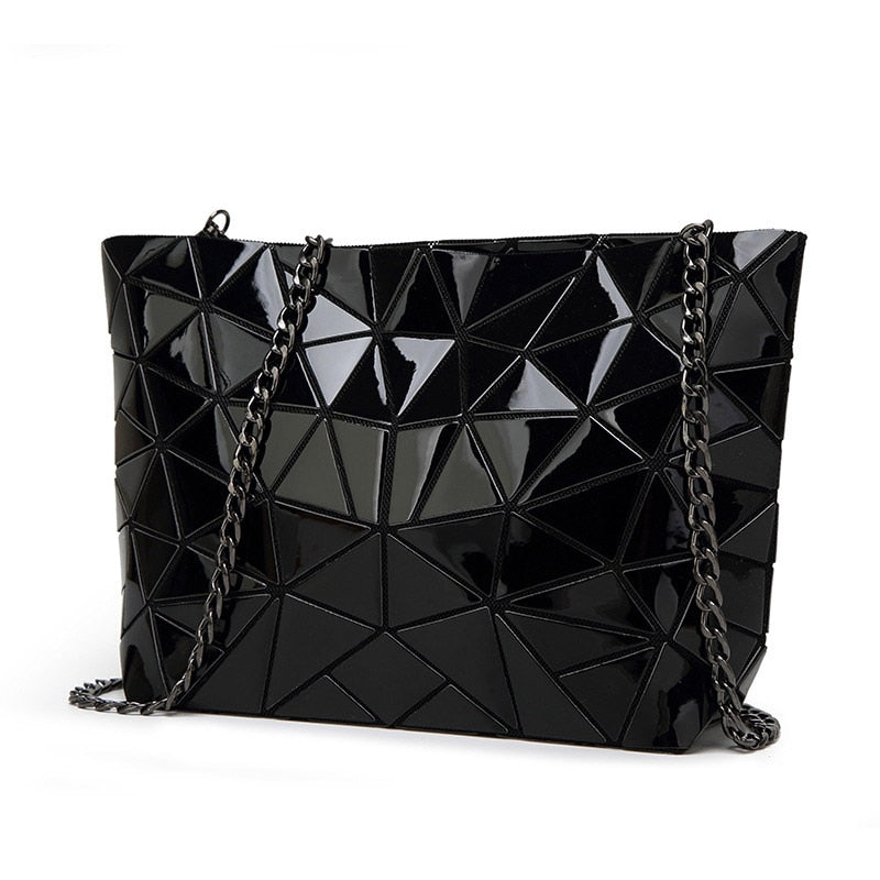 Holographic Leather Shoulder Bag The Store Bags Black
