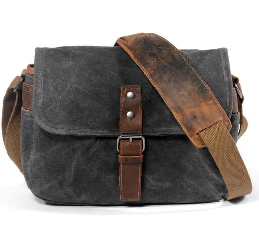 Small Canvas Camera Bag The Store Bags dark gray
