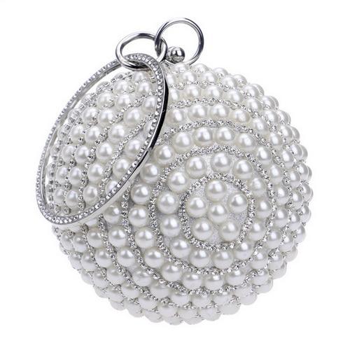 Silver Round Clutch ERIN The Store Bags Silver