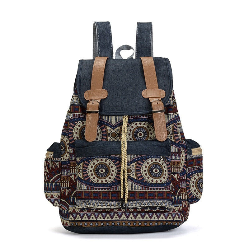 Boho Laptop Backpack The Store Bags Sky Blue