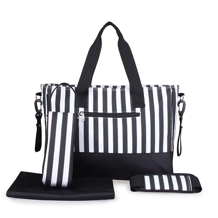 Navy Blue And White Striped Diaper Bag The Store Bags black