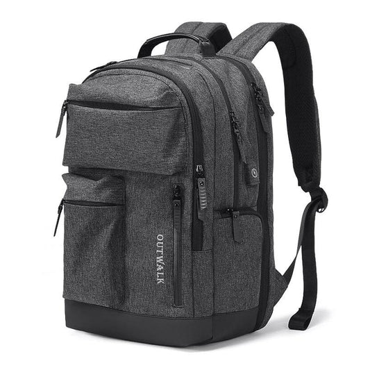 USB Charging front loading travel backpack The Store Bags Black 