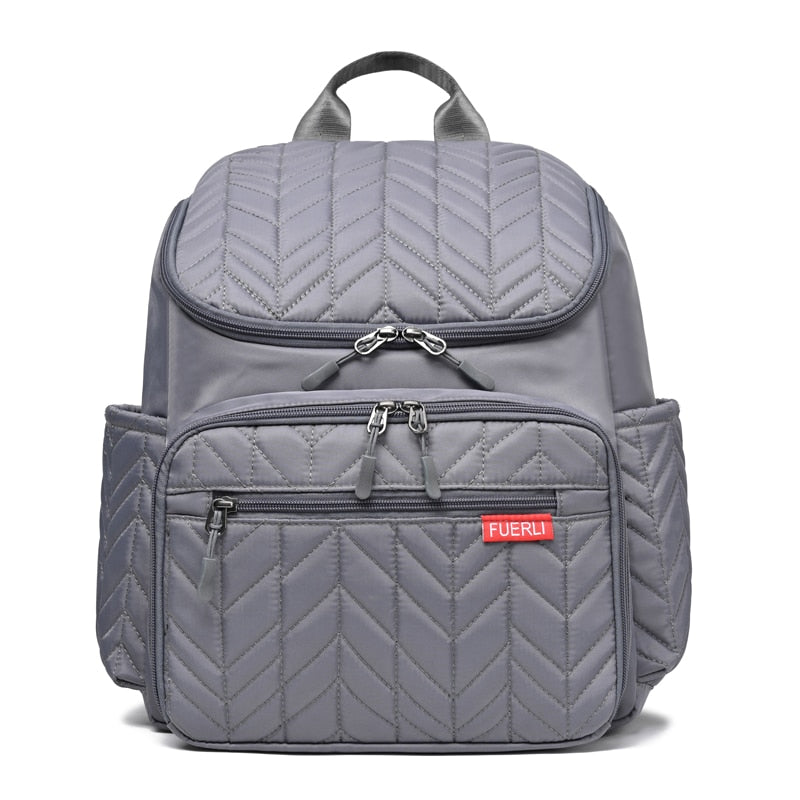 Quilted Backpack Diaper Bag The Store Bags Gray 