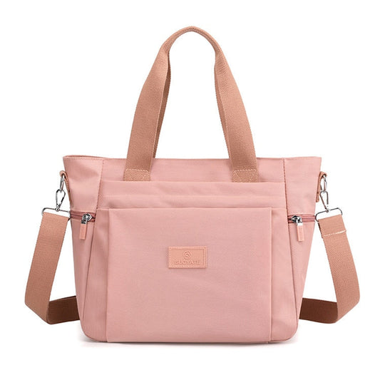 Pink Nylon Tote Bag The Store Bags Pink 