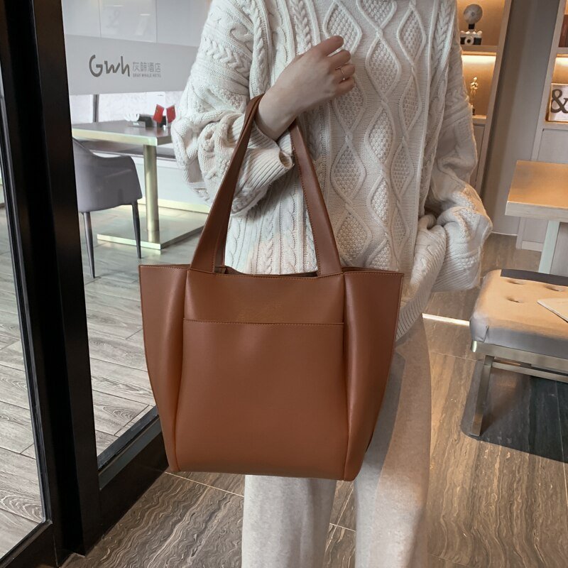 Black Leather Women's Work Tote The Store Bags