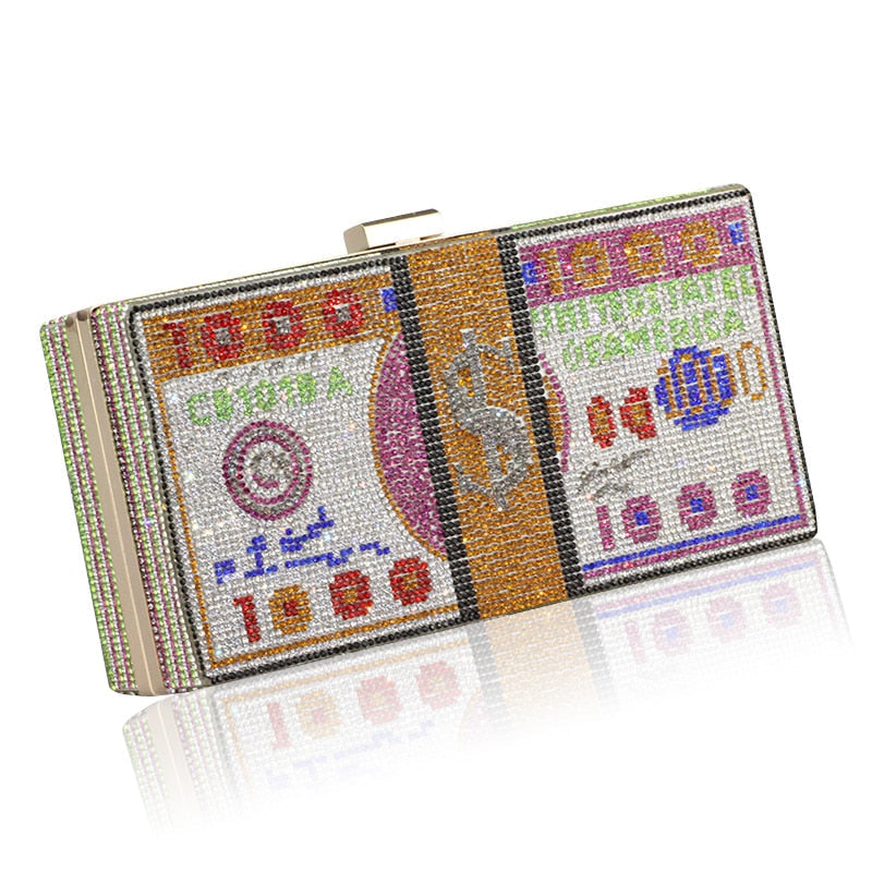 Money Rhinestone Purse The Store Bags Red