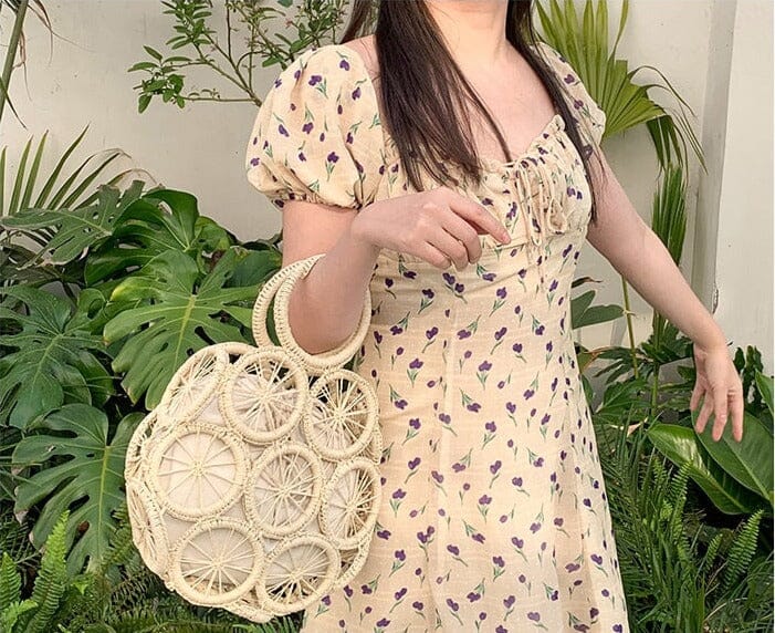 Straw Bag With Round Handles The Store Bags 