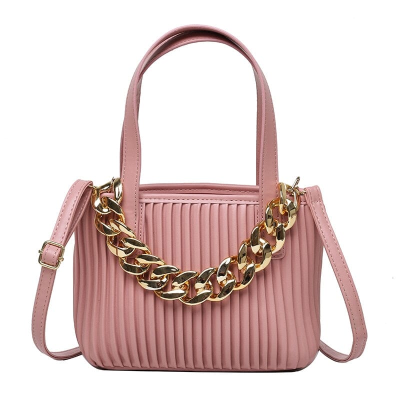 Bucket Bag With Gold Chain The Store Bags Pink
