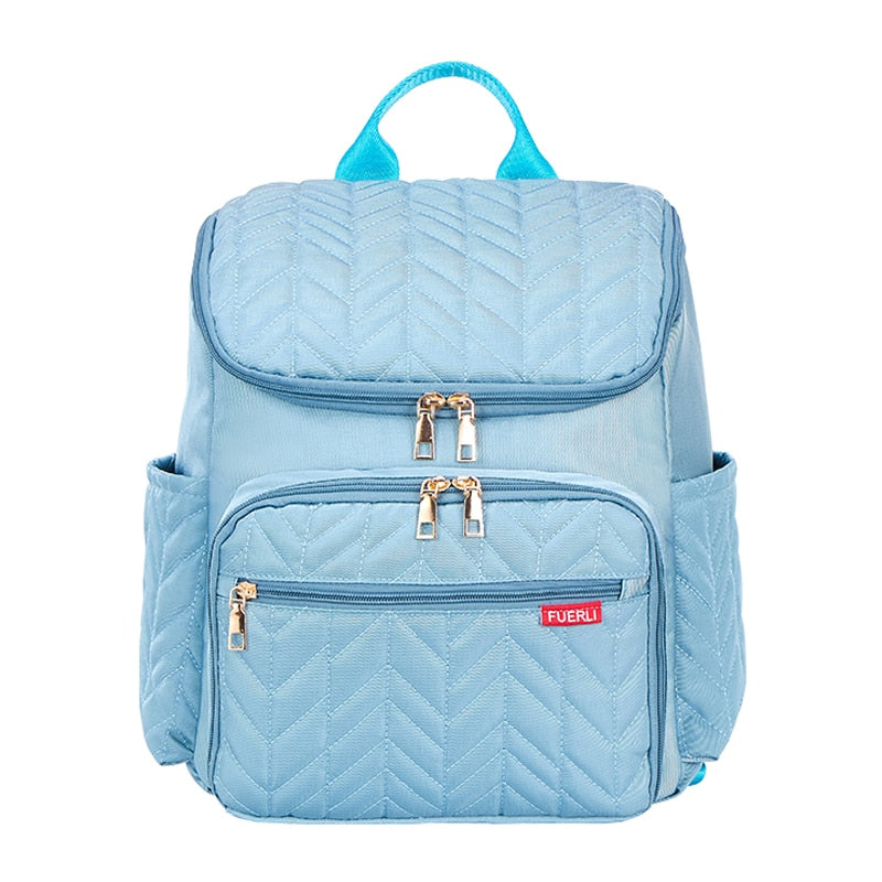 Quilted Backpack Diaper Bag The Store Bags Light Blue 