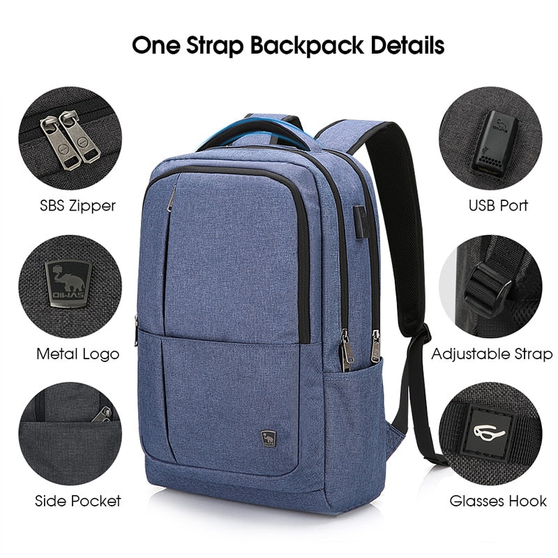 16 Inch External USB Charging Backpack The Store Bags