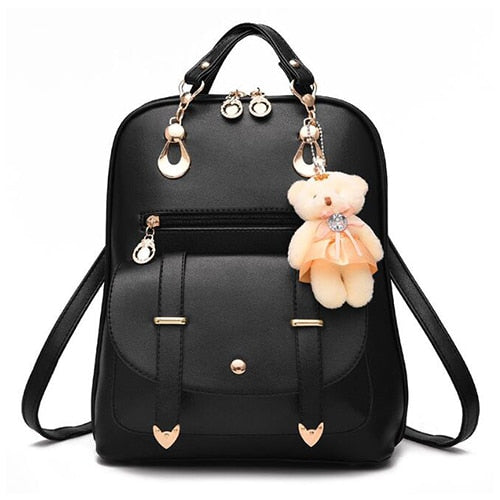 Women's Leather Purse Backpack The Store Bags black