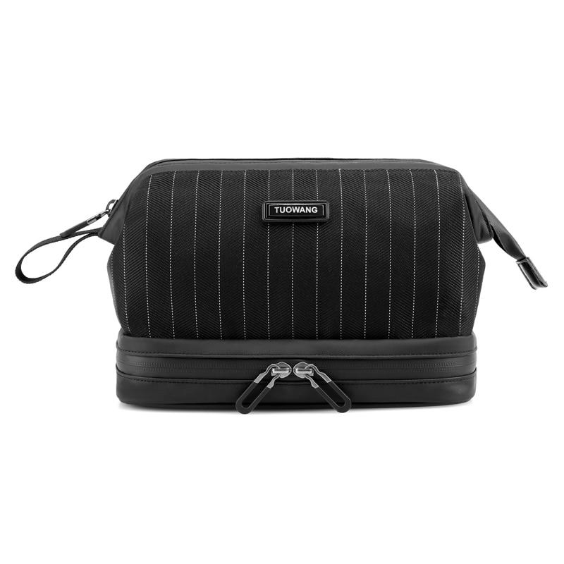 Men's Striped Toiletry Bag The Store Bags Black 