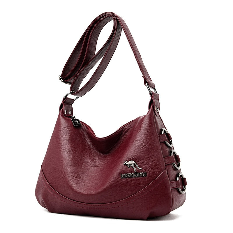 Lady Hobo PU Leather Handbag The Store Bags winered