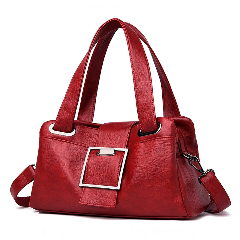 Buckle Crossbody Purse The Store Bags red