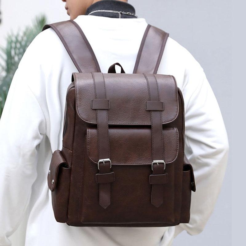 Men's professional computer faux leather backpack The Store Bags 